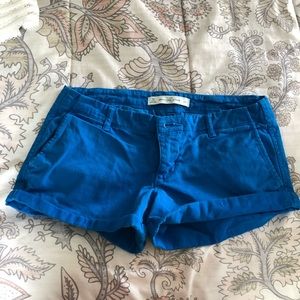 Blue Abercrombie low rise  shorts